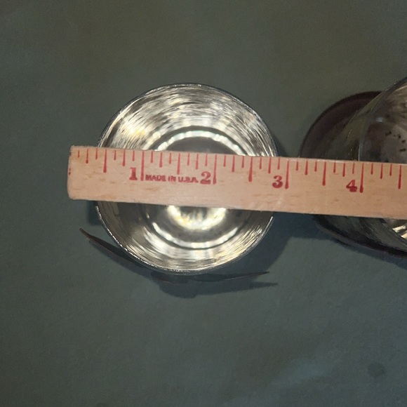 Pair of beautiful gold mercury glass & metal angel candle holders by Pomeroy. - Picture 4 of 5